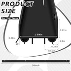 Lineshading 2 Sets U-Shaped Door Sweep 1 3/4" x 36", PVC Door Seal, Black - Image 2