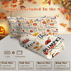 BlessLiving Quilts Queen Size Pumpkin Maple Leaves Halloween Fall Bedding - Image 6