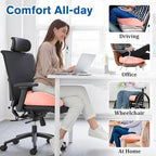 CushyOasis Seat Cushion, Gel Memory Foam Office Chair Cushions, (Pink) - Image 6
