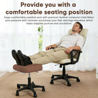 Ergonomic Adjustable Under Desk Footrest,Ottoman with Wheels - Image 3