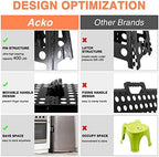 ACKO 16 Inch 6 Pack Folding Step Stool, Safety Lock, Holds 400 lbs, Black - Image 7