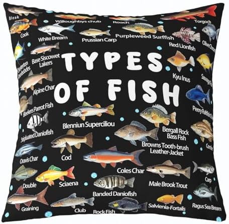 Feelyou Pike Fish Throw Pillow Covers Soft 16" x 16" - Image 2