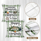 Britimes RV Dinette Cushion Covers Set, 6 Pack, for Camper, Plaid Green - Image 6