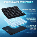 Inflatable Travel Seat Cushion with Built-in Press Inflate Pump, Waterproof Puncture Resistant 3D Air Cell Ergonomic Pressure Relief Pad, Adjustable for Airplane Car Wheelchair Office Stadium Trips - Image 4
