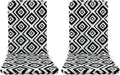 High Back Outdoor Chair Cushions 2 pcs, Water Proof Chaise Lounge Chair Cushions, Chairs Pads Stain Resistant for Camping Beach Picnic Travel Patio(B-Black B,45 x107 x 3cm) by Unknown