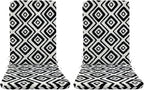 High Back Outdoor Chair Cushions 2 pcs, Water Proof Chaise Lounge Chair Cushions, Chairs Pads Stain Resistant for Camping Beach Picnic Travel Patio(B-Black B,45 x107 x 3cm) by Unknown