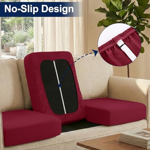 Smiry Waterproof Patio Cushion Covers, Stretch Outdoor Furniture Covers - Image 4