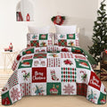 Mybedsoul Christmas Quilt Set Queen Size, Christmas Patchwork Bedding Set by Mybedsoul
