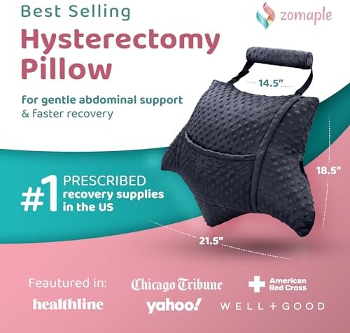 Zomaple 2pc Hysterectomy Pillow with Strap & Gel Pack for Recovery Support - Image 2