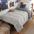 Bedsure Twin XL Comforter Duvet Insert - Bedding Quilted, Light Grey/Grey by BEDSURE
