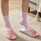 Fuzzy Slipper with Socks for Women Slip On House Slipper and Socks Set Cozy Fuzzy Slippers for Indoor - Image 3