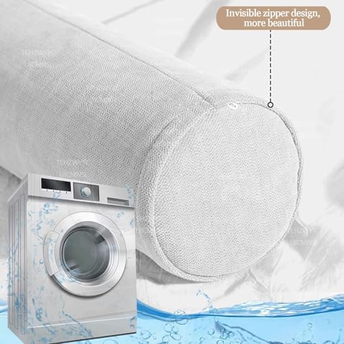 Cervical Neck Roll Pillow for Side Sleeping - Cylinder Bolster Pillows for Bed, Sofa and Yoga, Car, Travel, for Spine, Legs, Back, Neck Support, Removable Washable Cover(@14,12x70cm/5x27.5in) - Image 5