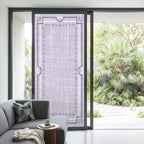 Window Privacy Film Frosted, Lavender Purple Botanical Non-Adhesive Static Cling Window Tint, Vintage Florals Geometric Minimalist Insulated Windows Frosted Films for Living Room, 35.4 x 78.7 Inches - Image 2