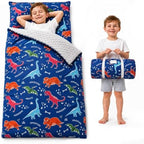 Bunnikins & Clover Toddler Nap Mat with Removable Pillow, Nap Mats for Preschool, Easy Clean Toddler Nap Pad for Kindergarten, Kids Sleeping Bag for Travel Camping by BunnikinsClover