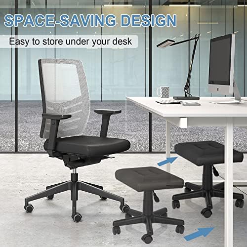 Footrest Stool Under Desk Adjustable Height Footrest Ottoman Ergonomic - Image 6