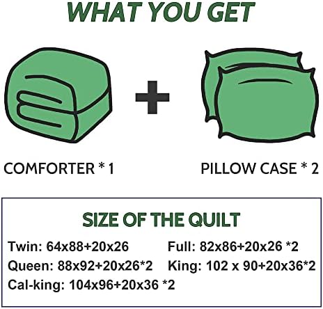 Decroom Lightweight 3 Pieces Comforter Set King Quilted Duvet Insert - Image 6