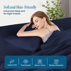 100% Pima Cotton Pillowcases – 800 Series, Ultra Soft & Cooling, Toddler/Travel 12"x16", Set of 2 – Navy Blue, Hotel Luxury Quality, Envelope Closure, Skin & Hair Friendly - Image 4