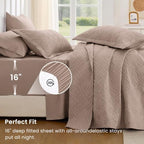 Love's cabin King Size Quilts Bedspreads, 7 Pieces Bed in a Bag, Burlwood - Image 4