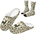 Womens Fuzzy Slipper with Socks Warm Cozy House Slipper and Socks Set Plush Winter Shoes for Indoor by Baxinh