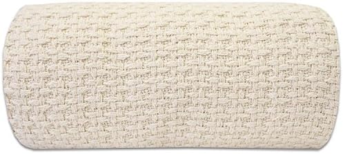 100% Fine Cotton Luxurious Basket Weave Blanket, Ivory, Full/Queen Size (Pack of 3) by SweetHomeCollection