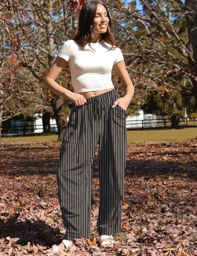 TARSE Womens Linen Barrel Pants Casual Summer Travel Lounge Trousers - Image 2