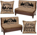 Britimes RV Dinette Cushion Covers Set, 6 Pack, for Camper, Rustic Wood by Britimes