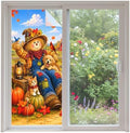 Window Privacy Film Frosted, Fall Non-Adhesive Static Cling Window Tint, Thanksgiving Harvest Country Pumpkins Maple Leaves Insulated Windows Frosted Films for Living Room, 35.4 x 78.7 Inches by Unknown