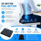 Travel Cushion for Airplane, Ergonomic Air Cell Design for Long Flights, Inflatable Seat Cushion for Office, Car and Wheelchair Use, Portable Inflatable Cushion with Compact Travel Design - Image 3