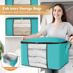Fab totes 4 Pack Storage Bags for Clothes Blanket Storage Bins with Lids - Image 5