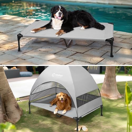 Veehoo Outdoor Dog Bed with Canopy, Cooling Elevated Dog Shade for Outside - Image 6