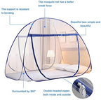 Portable Pop-Up Mosquito Net Tent for Bed Baby Adults Trip, L79 x W71 x H59 inch Large Folding Mosquito Netting with Net Bottom, 2 Entries, Suit for Twin to King Size Bed - Image 6