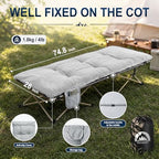 SWTMERRY Cot Mattress Topper - Quilted Cot Pads for Camping, Soft Comfortable Sleeping Cot Mattress Pad Only, Camping Pad 75"x28" for Camp Cot/Rv Bunk/Narrow Twin Bed - Image 3