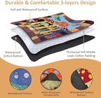 Mushroom Picnic Blankets Waterproof Foldable Picnic Outdoor Blanket 80"x 60" Picnic Mat 3-Layer Thicking Outdoor Foldable Blankets Sandproof Lightweight Beach Blankets with Strap Machine Washable - Image 3