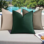 decorUhome Outdoor Waterproof Faux Linen Throw Pillow Covers 24x24 Set of 2 - Image 5