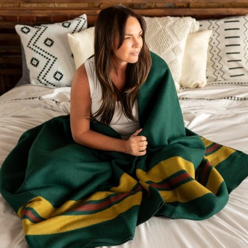 Arcturus Rainier Wool Blanket - Warm, Heavy, Washable, Bed Blanket | Great for Home & Camping (Fort Vancouver, Queen) - Image 5