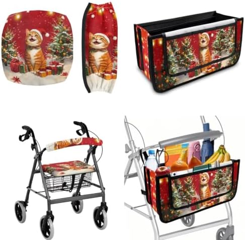 LedBack Christmas Cat Walker Accessories for Seniors Walker Seat Cover by LedBack