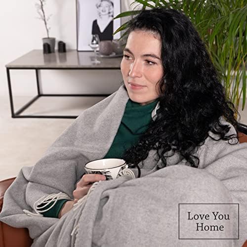 LYHome Cashmere & Merino Wool Blanket, Soft Throw for Bed & Couch, 55x79 in - Image 4