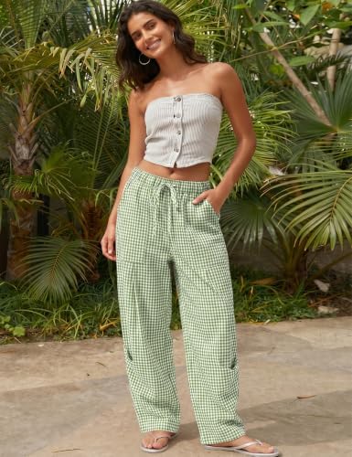 TARSE Womens Linen Barrel Pants Casual Summer Travel Lounge Trousers - Image 3