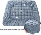 EASELAND Queen Size Mattress Pad Pillow Top Mattress Topper Cotton Top - Image 4