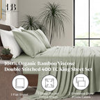 King Envelope Pillowcase Set | 100% Viscose | Organically Grown | Ultra Soft | Cooling | 2pcs [Willow] - Image 3