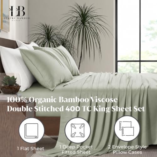King Envelope Pillowcase Set | 100% Viscose | Organically Grown | Ultra Soft | Cooling | 2pcs [Willow] - Image 3