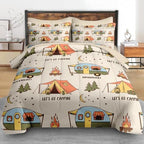 Pamnest Full Comforter Set with Sheets, 7 Pieces Summer Camp Bedding - Image 3