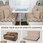 Britimes RV Dinette Cushion Covers Set, 6 Pack, for Camper, Geometric Camp - Image 3