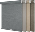 Boolegon Blackout Roller Shades for Windows, Grey, 21" W x 48" H. by Boolegon