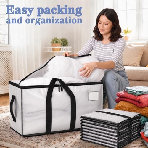 Songrey Extra Large Heavy Duty Moving Bags, 6 Pack, Clear - Image 5