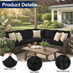 Smiry Waterproof Patio Cushion Covers, Stretch Outdoor Furniture Covers - Image 5