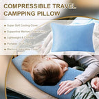 Ivellow Travel Pillow, Camping Pillow for Sleeping,Cooling, Memory Foam -S - Image 2