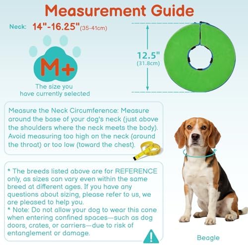 Dog Cone, No-Inflation Sponge Donut Collar for Dogs After Surgery - Image 5