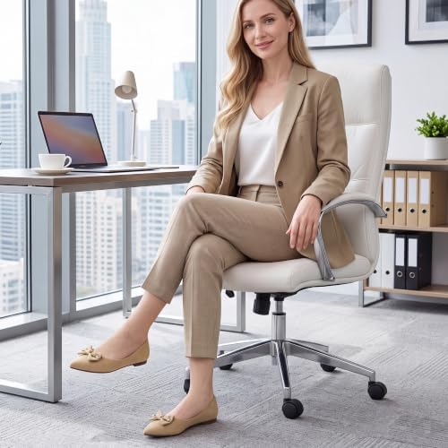 Flats for Women Ballet Shoes: Cushioned Memory Foam Insole & Lightweight for All-Day Comfort - Slip-On Suede Foldable Pointed Toe Bow Casual Dressy Flat for Work Office Business - Image 2