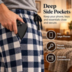 Flannel Mens Pajama Pants 3-Pack Ultra-Soft Cotton Sleep & Lounge Bottoms with Pockets Elastic Waist - Image 4